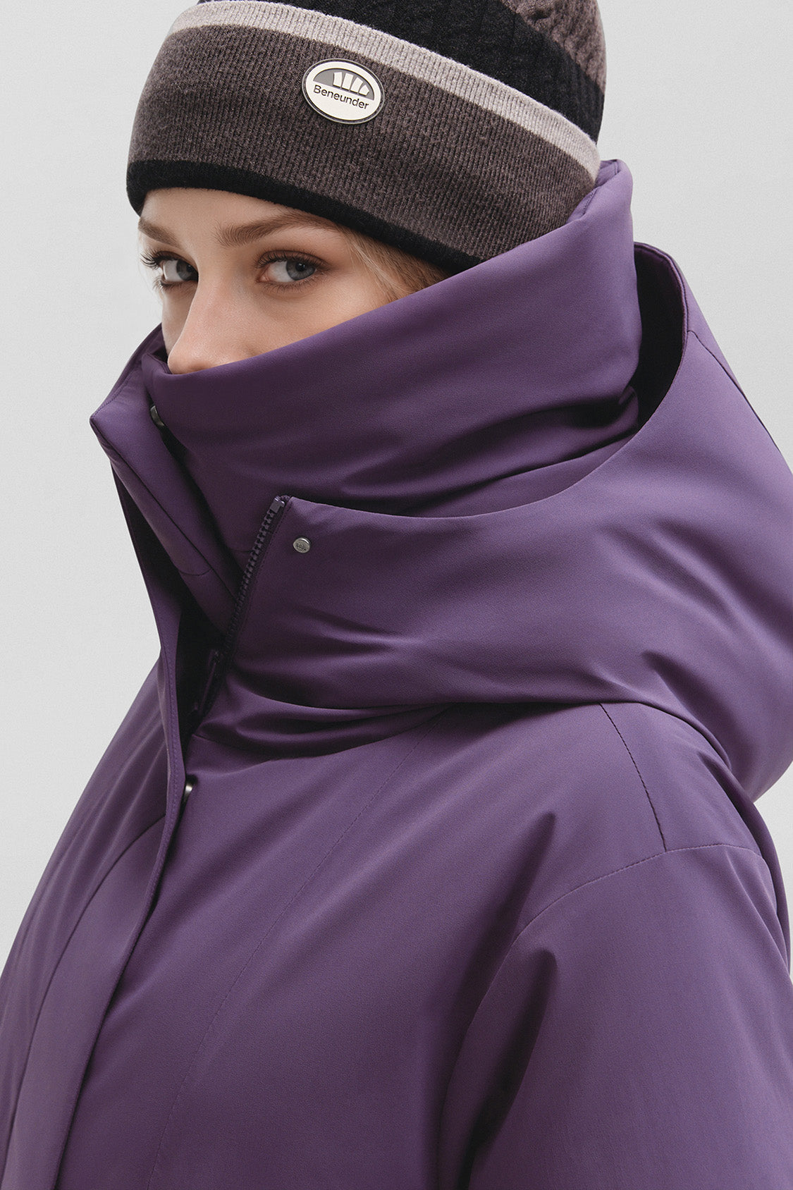 FrostShield – Giacca in piuma da donna dalla vestibilità squadrata e a protezione integrale (molto calda, maniche lunghe) HD003