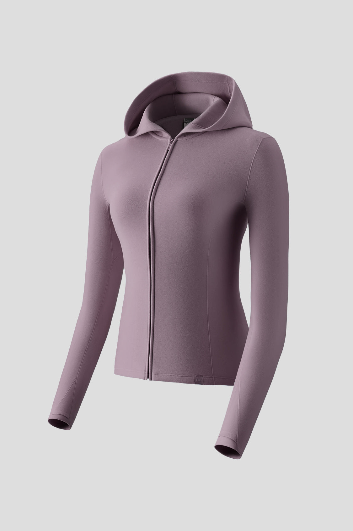 Women's High-Stretch Fleece Two-Way-Zip Hooded Base Layer Top (Mid Warmth) PM023