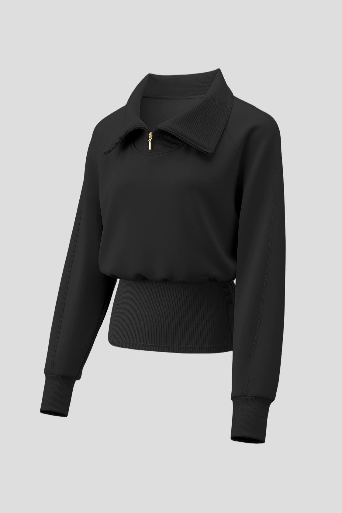 Women's Double-Layer Slim-Fit Half-Zip Sweatshirt HE022